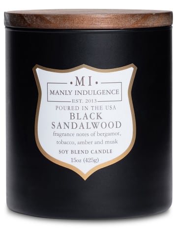 Colonial Candle Geurkaars "Black Sandalwood" zwart, 425 g