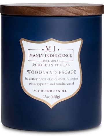 Colonial Candle Geurkaars "Woodland Escape" donkerblauw - 425 g