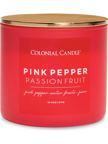 Colonial Candle Geurkaars "Pink Pepper Passionfruit" rood - 411 g