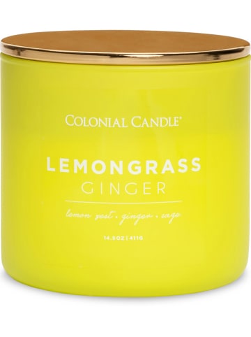 Colonial Candle Geurkaars "Lemongrass Ginger" geel - 411 g