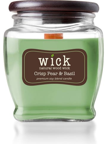 Colonial Candle Duftkerze "Crisp Pear and Basil" in Hellgrün - 425 g
