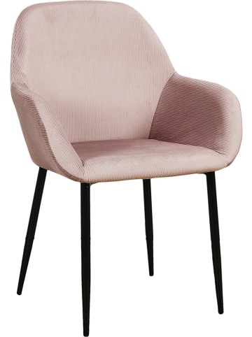 Rétro Chic 2-delige set: eetkamerstoelen "Giulia" lichtroze - (B)59 x (H)84 x (D)44,5 cm