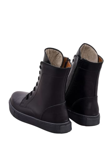 Noosy Leder-Boots in Schwarz