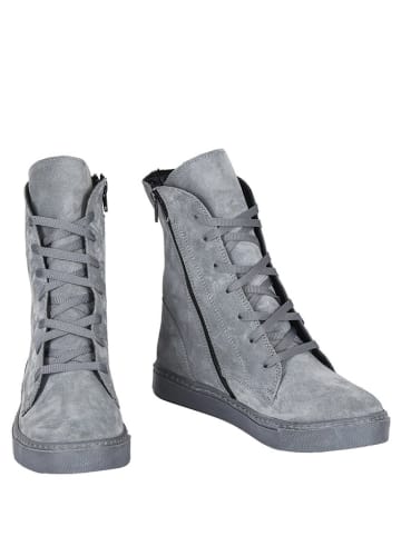 Noosy Leder-Boots in Grau