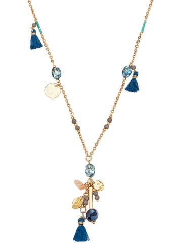 Tassioni Vergold. Halskette mit Schmuckelementen - (L)88,5 cm