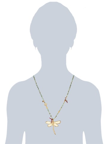 Tassioni Vergold. Halskette mit Schmuckelementen - (L)82 cm