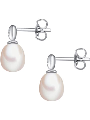 Tess Diamonds Zilveren oorstekers met diamanten en parels