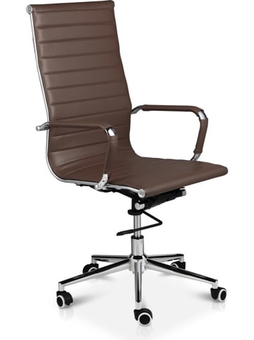 Lifa Living Bürostuhl "Brisbane" in Braun - (B)55 x (H)115 x (T)47 cm