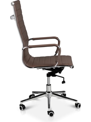 Lifa Living Bürostuhl "Brisbane" in Braun - (B)55 x (H)115 x (T)47 cm