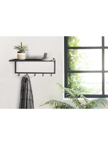 Lifa Living Wandgarderobe "Luuk" in Schwarz - (B)75 x (H)30 cm