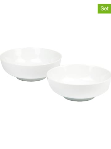 Steel-Function 2er-Set: Schalen "Novi" in Weiß - (H)6 x Ø 16,5 cm