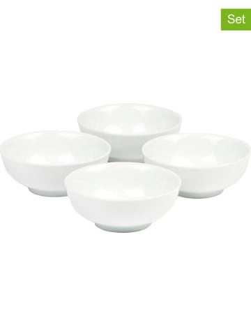Steel-Function 4-delige set: kommen "Novi" wit - (H)4 x Ø 10 cm