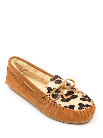 ISLAND BOOT Leder-Mokassins "Eowyn" in Hellbraun