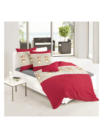 Bierbaum Biber beddengoedset rood/bruin