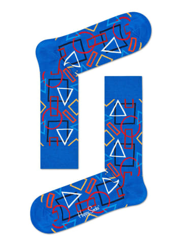 Happy Socks 2er-Set: Socken "Geometric" in Blau