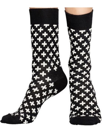 Happy Socks Skarpety (2 pary) "Plus" w kolorze czarno-białym