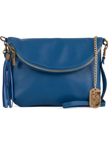 Anna Morellini SkÃ³rzana torebka "Alice" w kolorze niebieskim - 22 x 18 x 2 cm