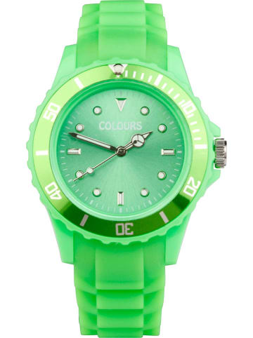 Colours Zegarek kwarcowy w kolorze zielonym