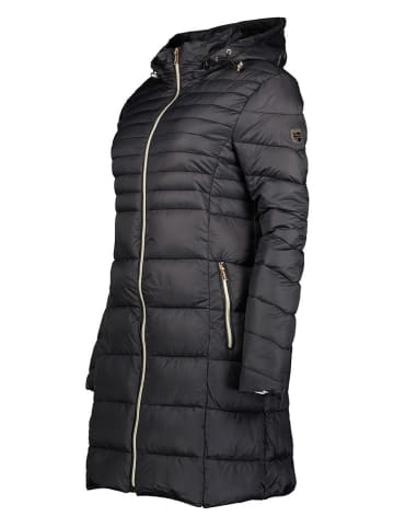 Geographical Norway Doorgestikte mantel zwart