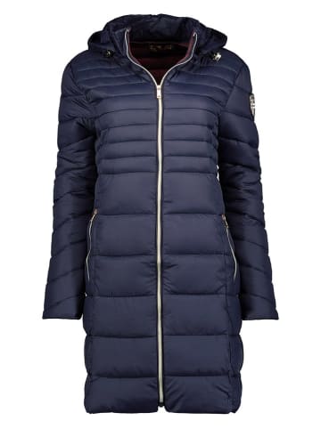 Geographical Norway Doorgestikte mantel donkerblauw