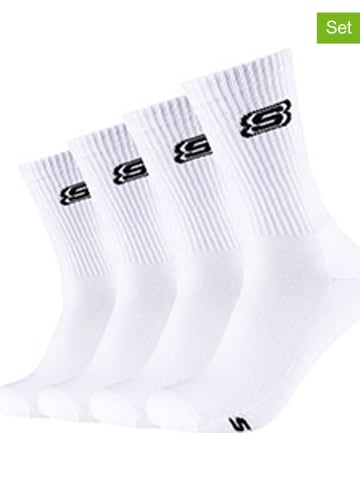 Skechers 4er-Set: Socken in Weiß