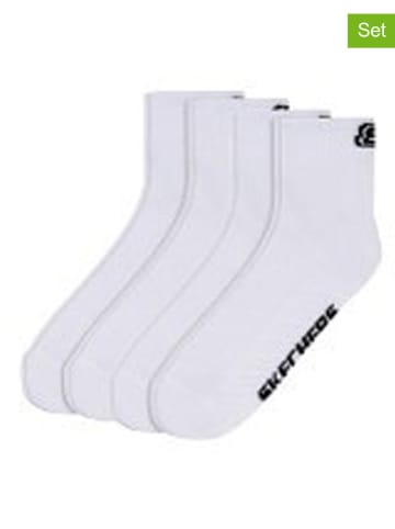 Skechers 4er-Set: Socken in Weiß