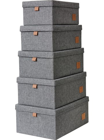 STORE IT 5-delige set: opbergboxen antraciet