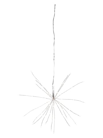 STAR Trading Dekoracyjna zawieszka LED 3D "Firework" w kolorze srebrnym - Ø 26 cm