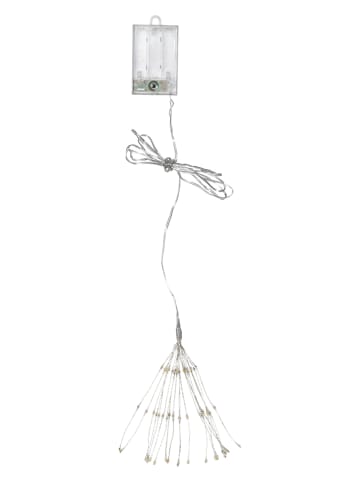 STAR Trading Decoratieve 3D-ledhanger "Firework" zilverkleurig - Ø 26 cm