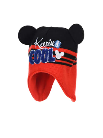 Disney Mickey Mouse Mütze "Mickey Mouse" in Rot/ Schwarz