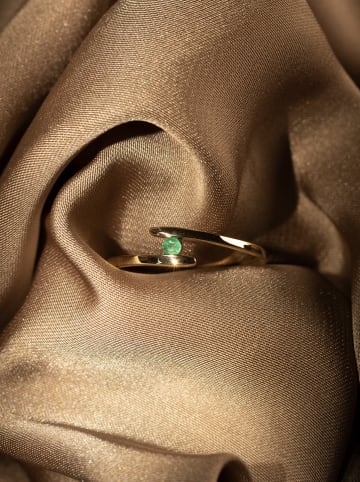 L instant d Or Gold-Ring "Arc" mit Edelstein