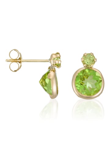 OR ÉCLAT Gold-Ohrstecker "Verde" mit Edelsteinen
