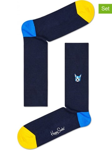 Happy Socks 2-delige set: sokken "Ribbed Embroidery Dog" meerkleurig