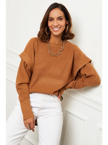 Soft Cashmere Sweter w kolorze karmelowym