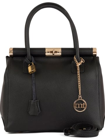 Mia Tomazzi Leder-Henkeltasche "Vodice" in Schwarz - (B)28 x (H)26 x (T)15 cm