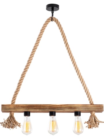 Opviq Hängeleuchte "Erebos" in Natur - (B)60 x (T)9 cm