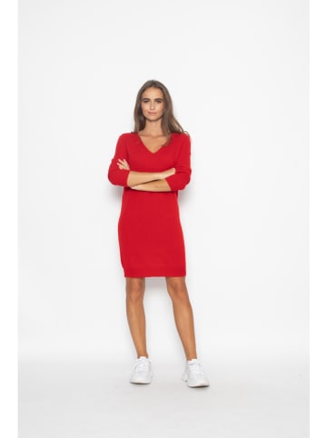 Just Cashmere Kaszmirowa sukienka "Tracy" w kolorze czerwonym