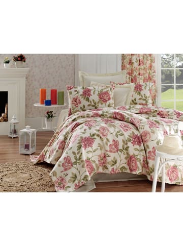 Elizabed Bedsprei "Care" beige/lichtroze