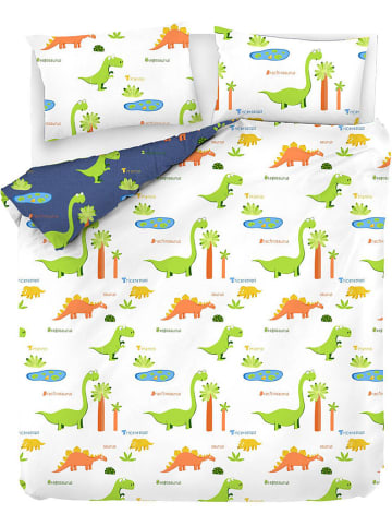 Elizabed Renforcé-Bettwäsche-Set "Dinolar" in Bunt