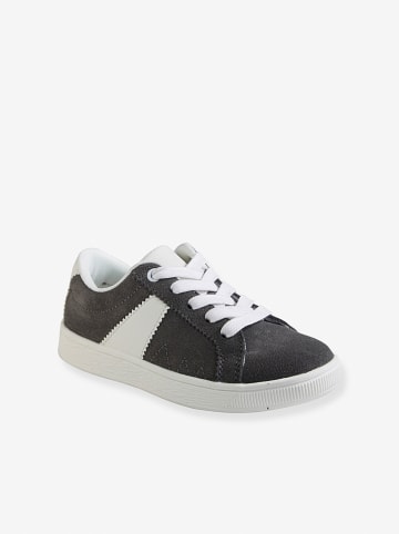 vertbaudet Leren sneakers zwart