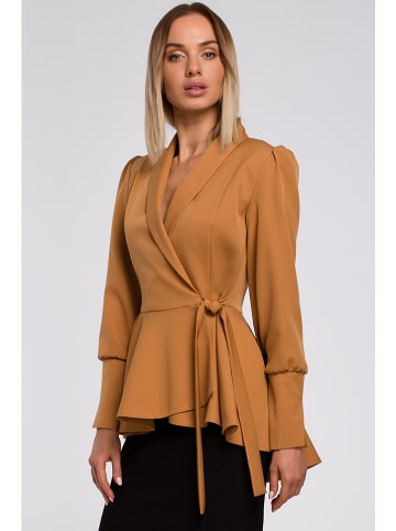made of emotion Bluse in Cognac