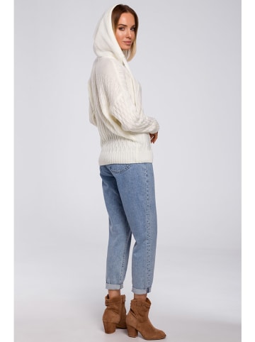 made of emotion Bluza w kolorze kremowym