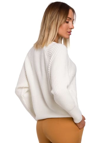 made of emotion Sweter w kolorze kremowym