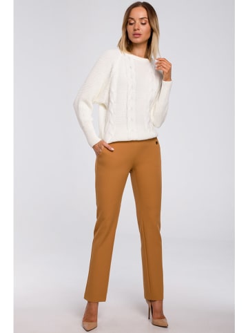 made of emotion Sweter w kolorze kremowym