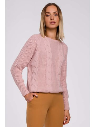 made of emotion Sweter w kolorze jasnoróżowym