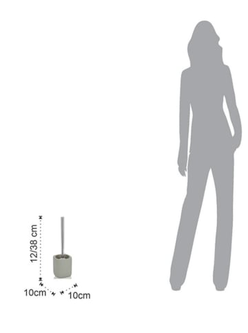 Tomasucci WC-Bürste in Grau - (B)10 x (H)38 x (T)10 cm