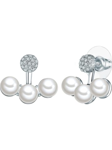 Perldesse Posrebrzane kolczyki-wkrętki z perłami