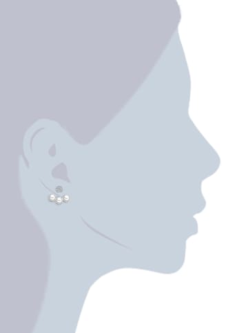Perldesse Verzilverde oorstekers met parels