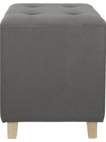 THE HOME DECO FACTORY Pouf "Hippolyte" in Anthrazit - (B)35 x (H)35 x (T)35 cm