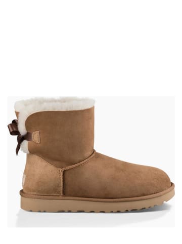 UGG Leren boots "Mini Bailey Bow II" camel